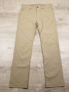 Prana Pants Brown Brion Slim Fit Outdoor Hiking Stretch Mens 31x32 Casual